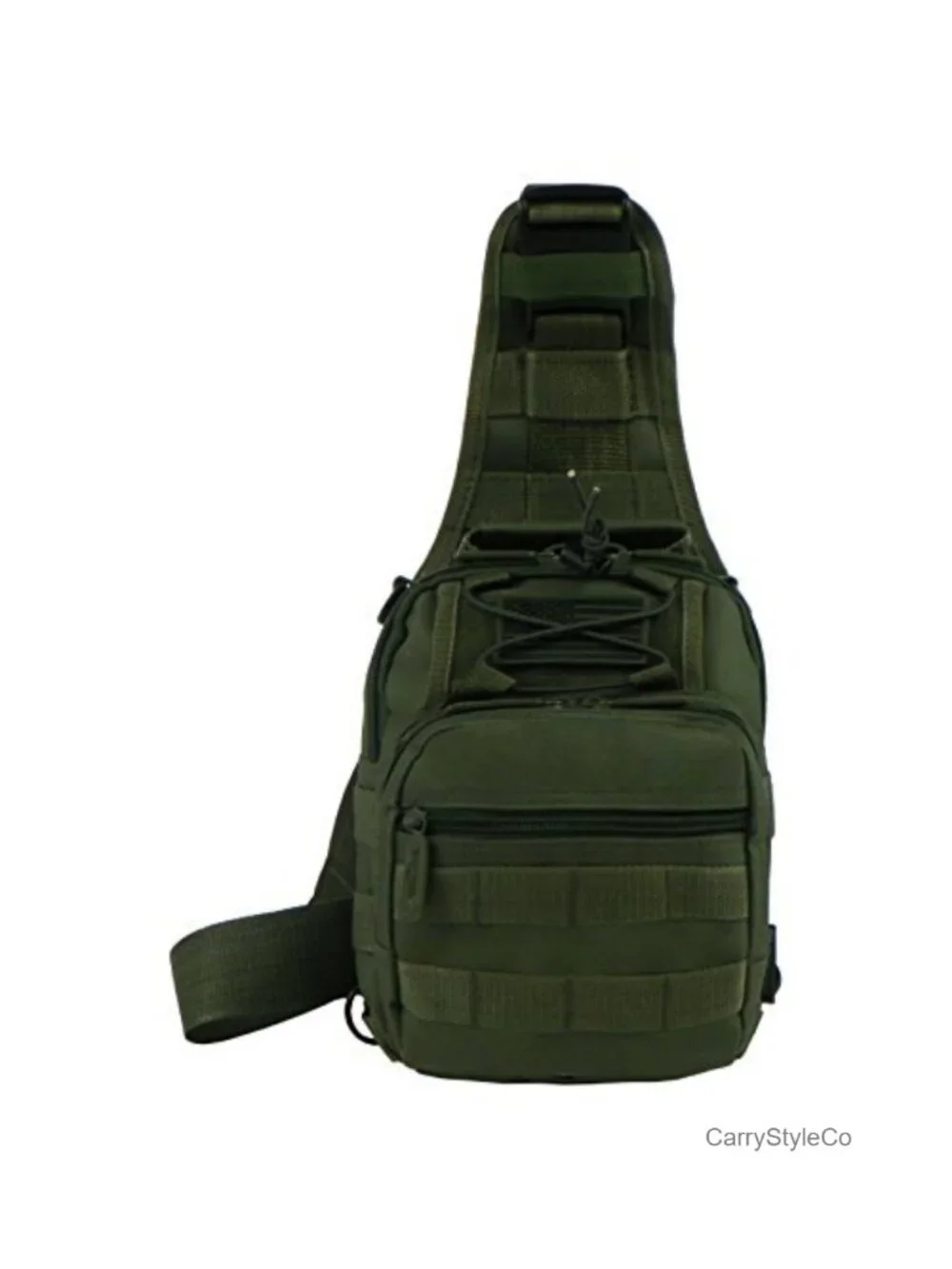 Tactical Sling Chest Utility Shoulder Bag 3 Zippered Compartments Polyester